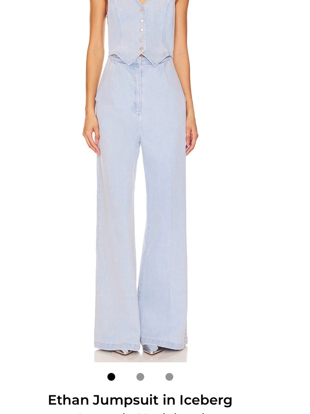 Amanda Uprichard Ethan Jumpsuit in Iceberg Light Blue